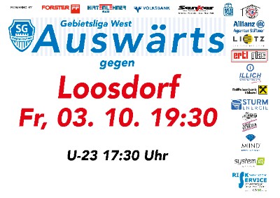 Nächstes Spiel der SGW AUSWÄRTS gegen Loosdorf am 03.10.2025